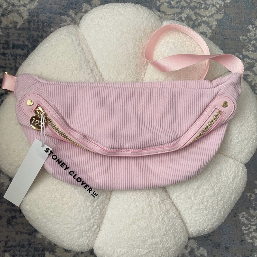 Stoney Clover Lane Ribbed Light Pink Jumbo Fanny Pack - Picture 1 of 4